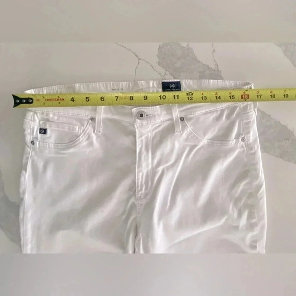 AG Adriano Goldschmied‎ Prima Cigarette Mid Rise Jeans Women’s 31R White EUC - Picture 10 of 12